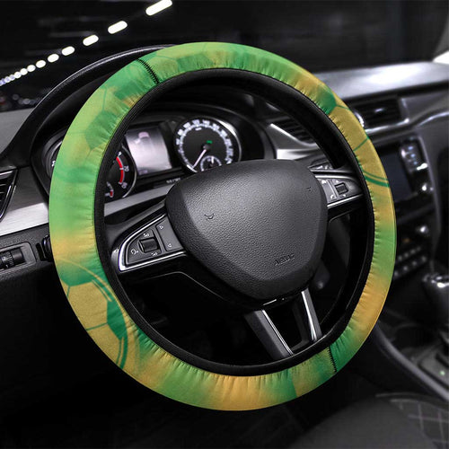 Australia Soccer Steering Wheel Cover Skeleton Gradient Vintage Spray