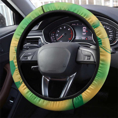 Australia Soccer Steering Wheel Cover Skeleton Gradient Vintage Spray