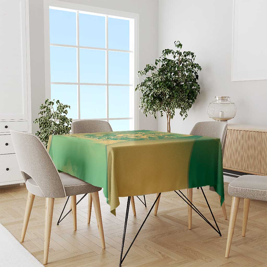 Custom Australia Soccer Tablecloth Skeleton Gradient Vintage Spray