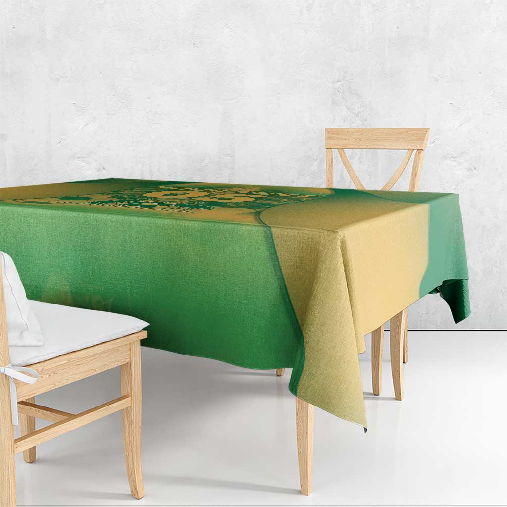 Custom Australia Soccer Tablecloth Skeleton Gradient Vintage Spray