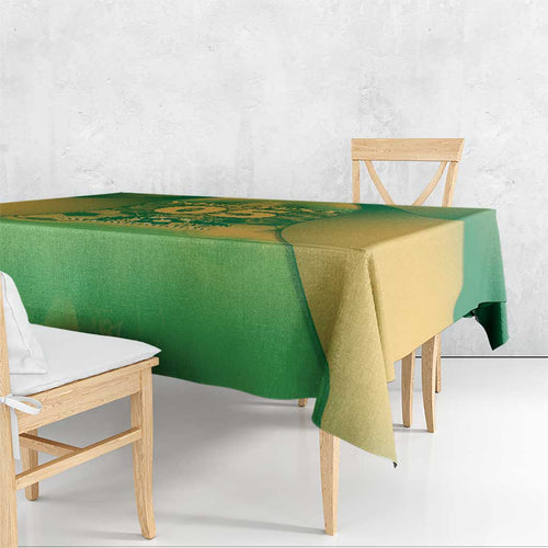 Custom Australia Soccer Tablecloth Skeleton Gradient Vintage Spray