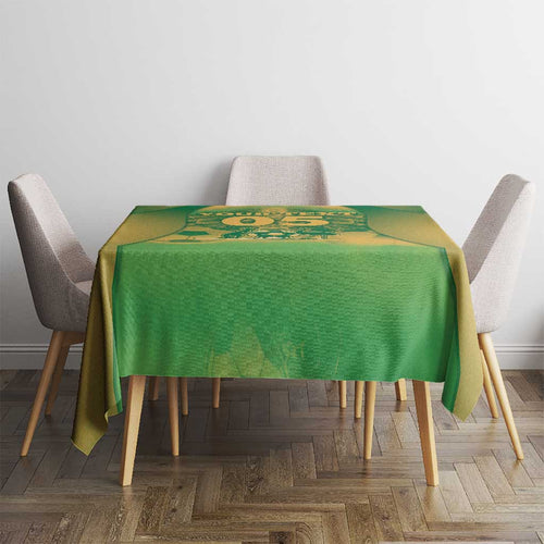 Custom Australia Soccer Tablecloth Skeleton Gradient Vintage Spray