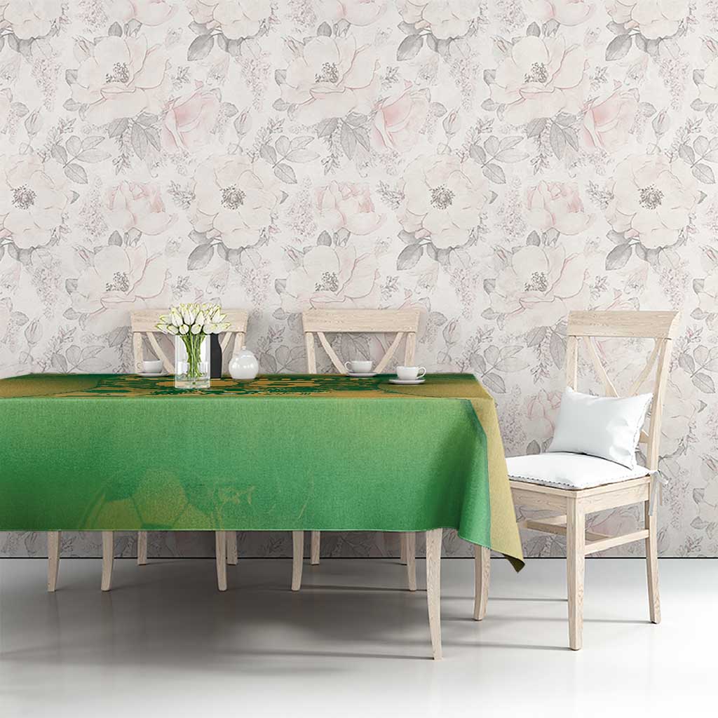 Custom Australia Soccer Tablecloth Skeleton Gradient Vintage Spray