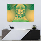 Custom Australia Soccer Tapestry Skeleton Gradient Vintage Spray