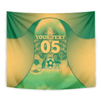 Custom Australia Soccer Tapestry Skeleton Gradient Vintage Spray