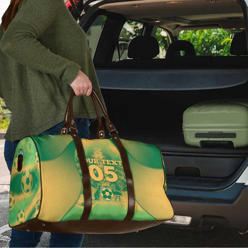 Custom Australia Soccer Travel Bag Skeleton Gradient Vintage Spray