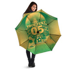 Custom Australia Soccer Umbrella Skeleton Gradient Vintage Spray