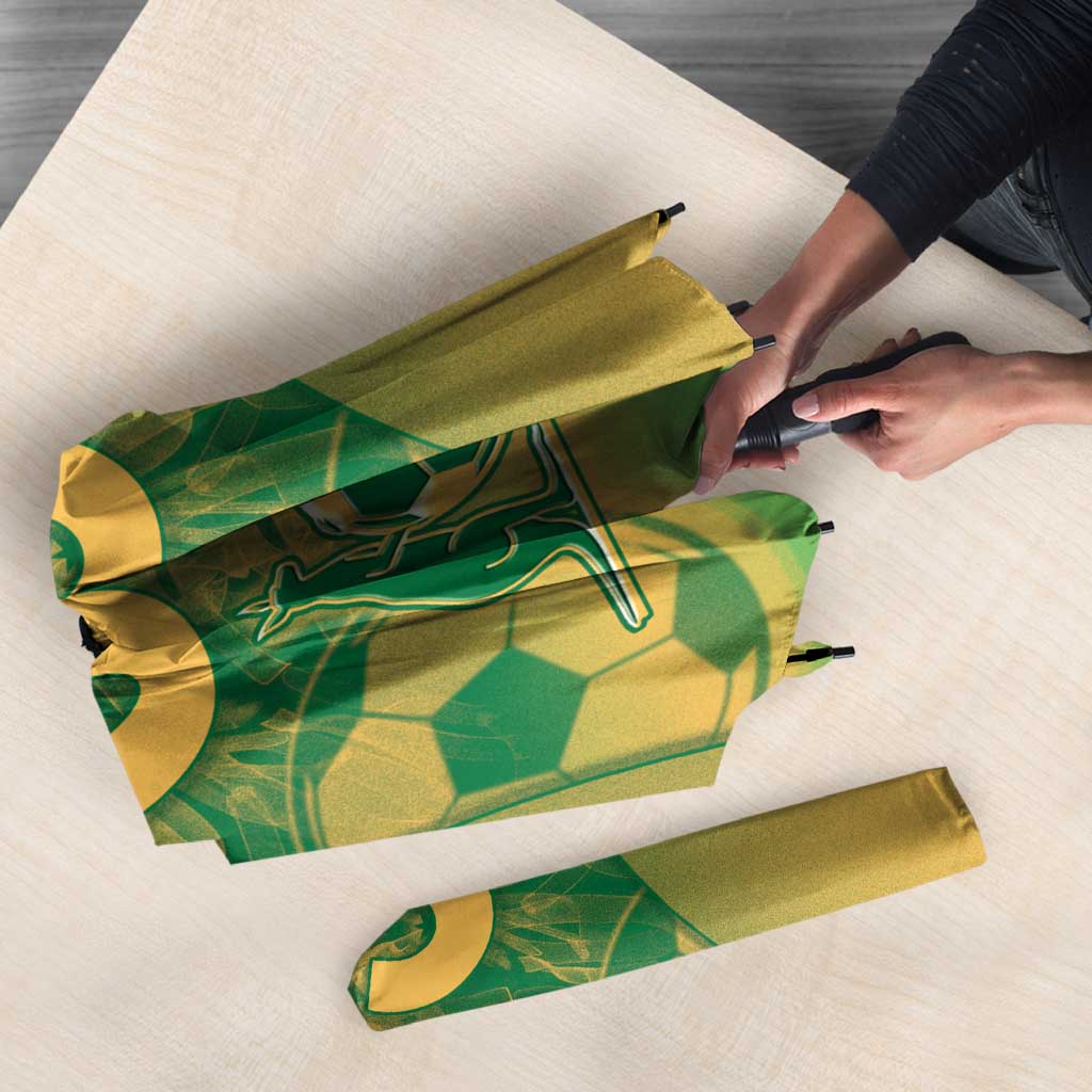 Custom Australia Soccer Umbrella Skeleton Gradient Vintage Spray
