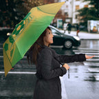 Custom Australia Soccer Umbrella Skeleton Gradient Vintage Spray