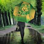Custom Australia Soccer Umbrella Skeleton Gradient Vintage Spray