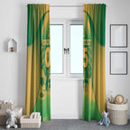 Custom Australia Soccer Window Curtain Skeleton Gradient Vintage Spray