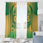 Custom Australia Soccer Window Curtain Skeleton Gradient Vintage Spray