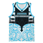 Custom Aotearoa Ngati Kahungunu Basketball Jersey New Zealand Traditional Maori Pattern