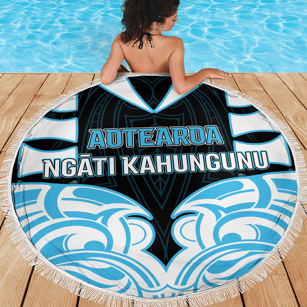 Aotearoa Ngati Kahungunu Beach Blanket New Zealand Traditional Maori Pattern