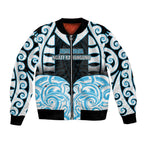 Custom Aotearoa Ngati Kahungunu Bomber Jacket New Zealand Traditional Maori Pattern