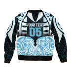 Custom Aotearoa Ngati Kahungunu Bomber Jacket New Zealand Traditional Maori Pattern