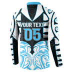 Custom Aotearoa Ngati Kahungunu Button Sweatshirt New Zealand Traditional Maori Pattern