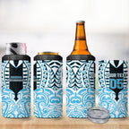 Custom Aotearoa Ngati Kahungunu 4 in 1 Can Cooler Tumbler New Zealand Traditional Maori Pattern