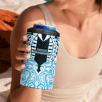 Custom Aotearoa Ngati Kahungunu 4 in 1 Can Cooler Tumbler New Zealand Traditional Maori Pattern