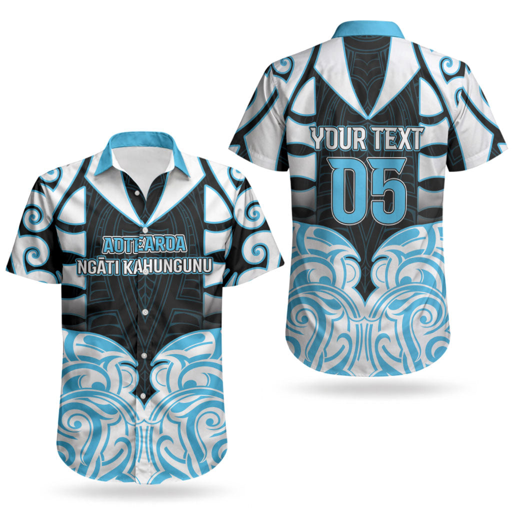 Custom Aotearoa Ngati Kahungunu Couples Matching Off Shoulder Short Dress and Hawaiian Shirt New Zealand Traditional Maori Pattern