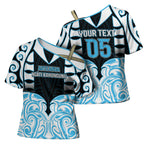 Custom Aotearoa Ngati Kahungunu Cross Shoulder Shirt New Zealand Traditional Maori Pattern