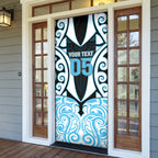 Custom Aotearoa Ngati Kahungunu Door Cover New Zealand Traditional Maori Pattern