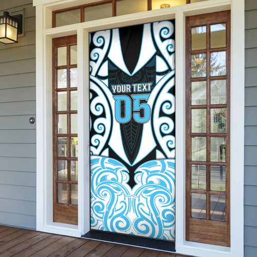 Custom Aotearoa Ngati Kahungunu Door Cover New Zealand Traditional Maori Pattern
