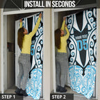Custom Aotearoa Ngati Kahungunu Door Cover New Zealand Traditional Maori Pattern