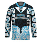 Custom Aotearoa Ngati Kahungunu Hockey Jersey New Zealand Traditional Maori Pattern