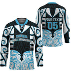Custom Aotearoa Ngati Kahungunu Hockey Jersey New Zealand Traditional Maori Pattern