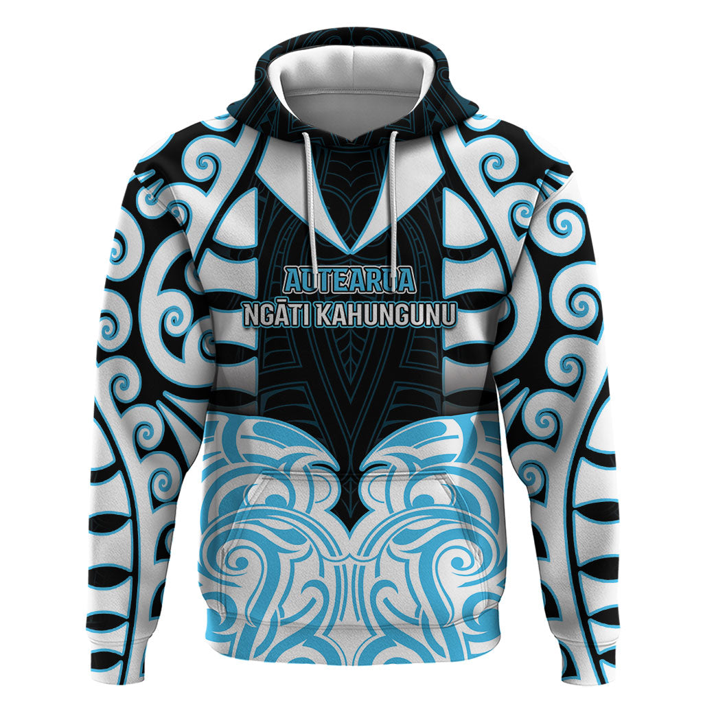 Custom Aotearoa Ngati Kahungunu Hoodie New Zealand Traditional Maori Pattern