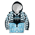 Custom Aotearoa Ngati Kahungunu Kid Hoodie New Zealand Traditional Maori Pattern