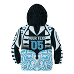 Custom Aotearoa Ngati Kahungunu Kid Hoodie New Zealand Traditional Maori Pattern