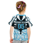 Custom Aotearoa Ngati Kahungunu Kid T Shirt New Zealand Traditional Maori Pattern