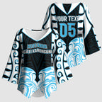 Custom Aotearoa Ngati Kahungunu Kimono Sleeve Blouse New Zealand Traditional Maori Pattern