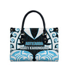 Aotearoa Ngati Kahungunu Leather Bag New Zealand Traditional Maori Pattern