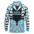Custom Aotearoa Ngati Kahungunu Long Sleeve Polo Shirt New Zealand Traditional Maori Pattern