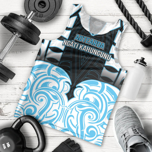 Custom Aotearoa Ngati Kahungunu Men Tank Top New Zealand Traditional Maori Pattern