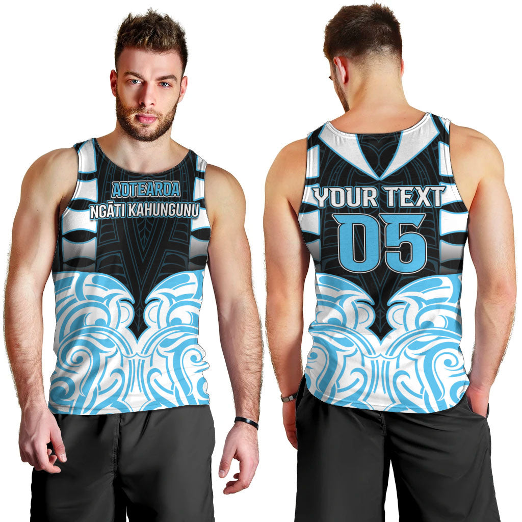 Custom Aotearoa Ngati Kahungunu Men Tank Top New Zealand Traditional Maori Pattern