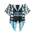 Custom Aotearoa Ngati Kahungunu Off Shoulder Wrap Waist Top New Zealand Traditional Maori Pattern