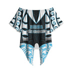Custom Aotearoa Ngati Kahungunu Off Shoulder Wrap Waist Top New Zealand Traditional Maori Pattern