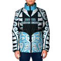 Custom Aotearoa Ngati Kahungunu Padded Jacket New Zealand Traditional Maori Pattern