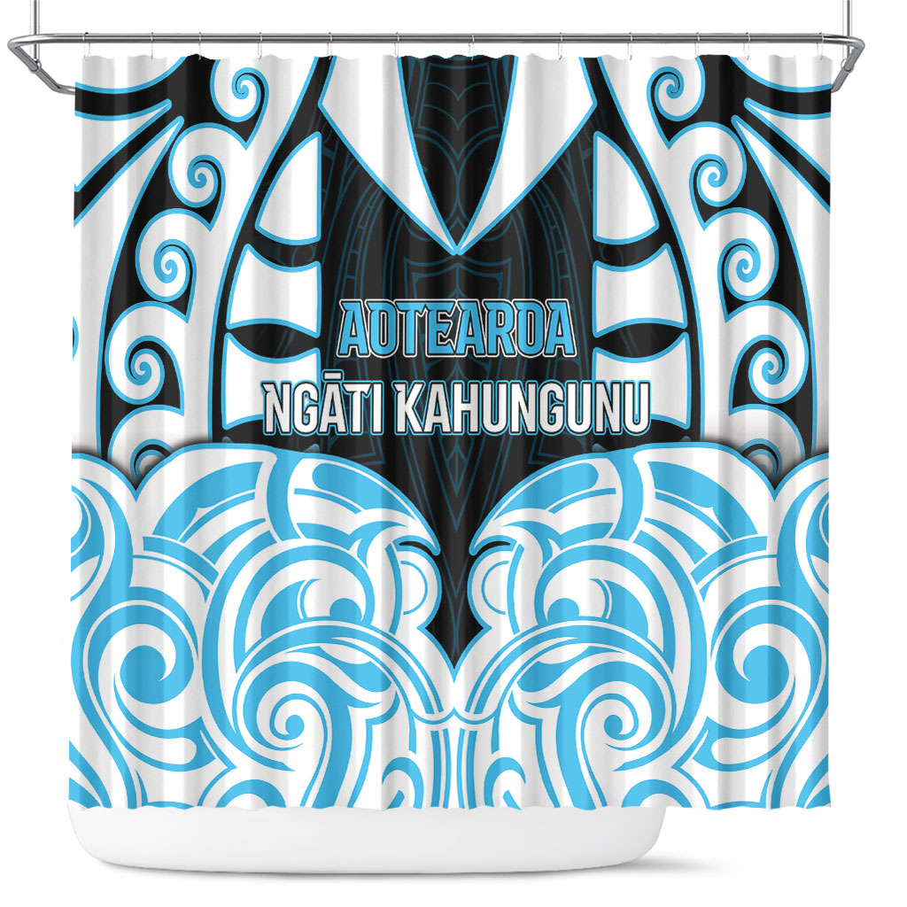 Aotearoa Ngati Kahungunu Shower Curtain New Zealand Traditional Maori Pattern