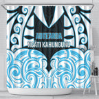 Aotearoa Ngati Kahungunu Shower Curtain New Zealand Traditional Maori Pattern