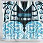 Aotearoa Ngati Kahungunu Shower Curtain New Zealand Traditional Maori Pattern