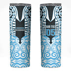 Custom Aotearoa Ngati Kahungunu Skinny Tumbler New Zealand Traditional Maori Pattern