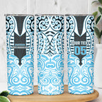 Custom Aotearoa Ngati Kahungunu Skinny Tumbler New Zealand Traditional Maori Pattern