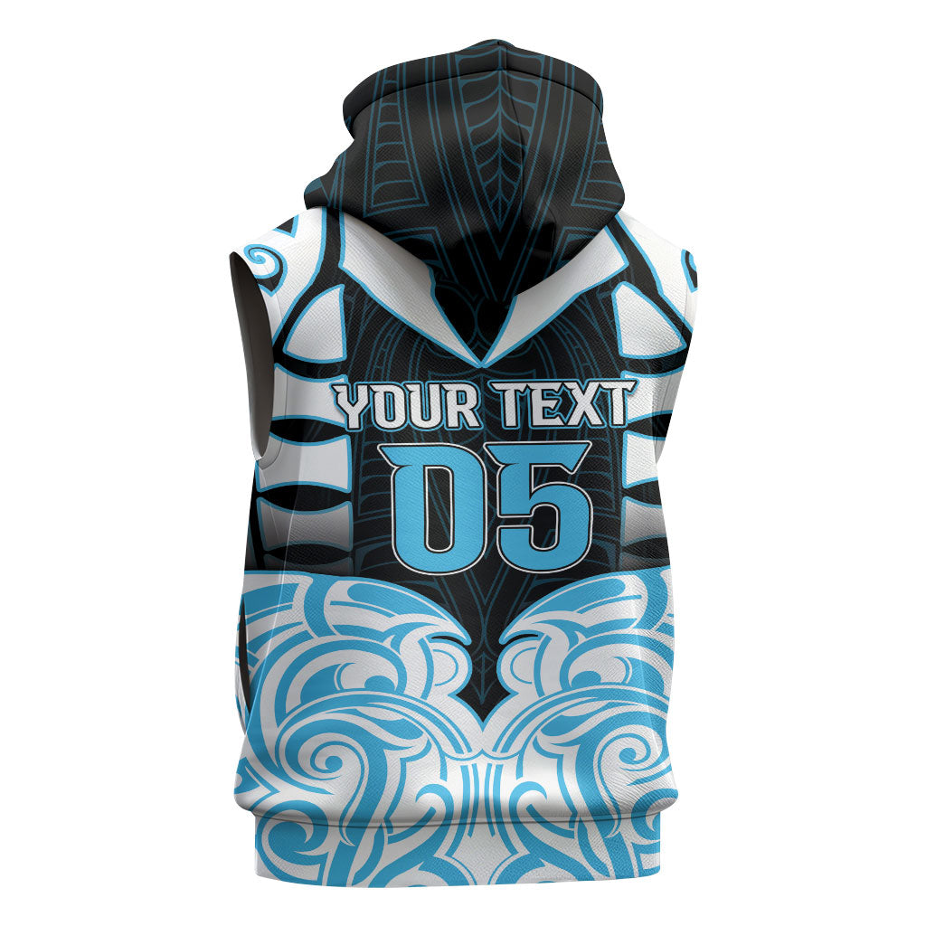 Custom Aotearoa Ngati Kahungunu Sleeveless Hoodie New Zealand Traditional Maori Pattern