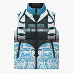 Custom Aotearoa Ngati Kahungunu Sleeveless Puffer Jacket New Zealand Traditional Maori Pattern