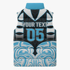 Custom Aotearoa Ngati Kahungunu Sleeveless Puffer Jacket New Zealand Traditional Maori Pattern